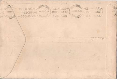 1938 Voortrekker commemorative cover with scarce Smithfield cancellation in VFU-condition