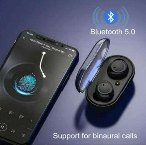 Wireless bluetooth earphones(black) noise cancelling