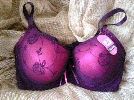 100% BRAND NEW STUNNING Pink & Purple Lace Padded Bra (34C/36C/38C/40C)