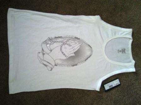 AWESOME 100% BRAND NEW DC MENS WHITE 'PRAY' TANK TOP - L - RETAILS R200!