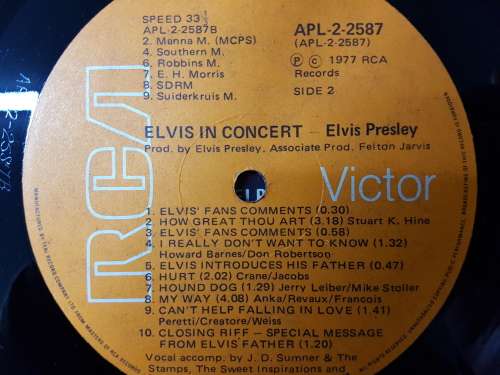 Elvis Presley - In Concert (double LP)