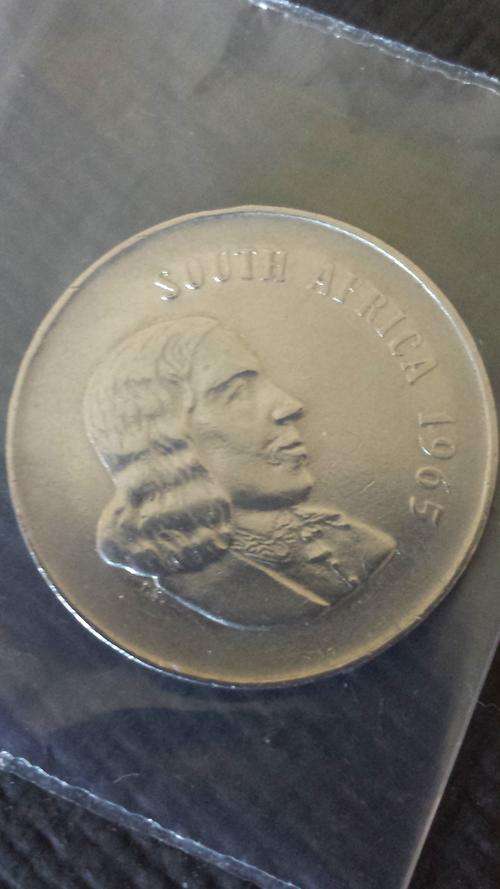 UNCIRCULATED 1965 ENGLISH TWENTY CENT -  JAN VAN RIEBEECK. SEE PICTURES. SEALED.