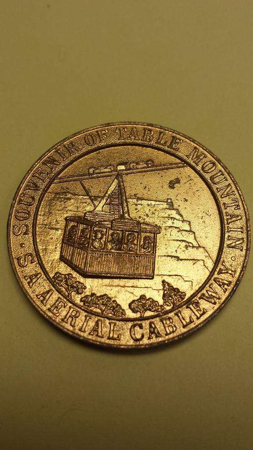 TABLE MOUNTAIN SOUVENIR - S.A. ARIAL CABLEWAY - OPENED OCTOBER 5th, 1929.