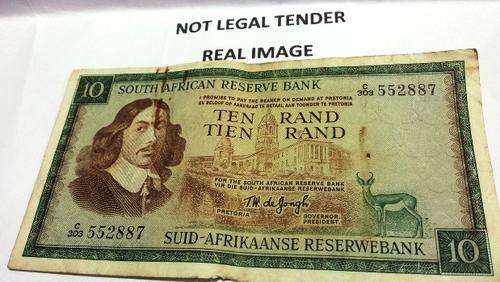 TW de Jongh R10 note in great condition - Prefix C303 - 552887.
