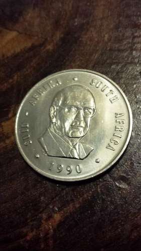 SOLI DEO GLORIA 1990 PW BOTHA ONE RAND COIN -  as NEW! Collectos's item!