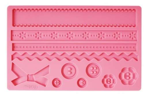 SILICONE MOULD BOWS AND BUTTONS