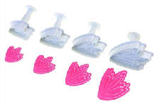 4PC FONDANT VEINED TULIP