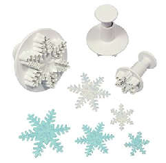 3PC FONDANT SNOWFLAKE EJECTOR