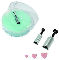 3PC FONDANT HEART METAL CUTTERS