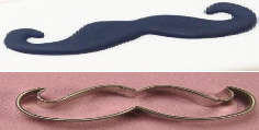 2PC MUSTACHE COOKIE CUTTERS