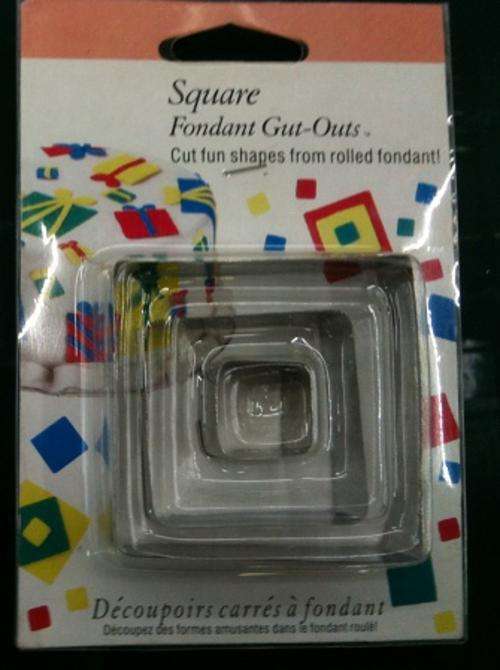 Fondant SQUARE cutout