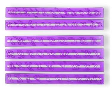 Fondant strip cutter lower case