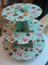 Cupcake stand dispoasble, 3 tier
