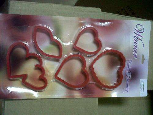 Heart shaped cutters assorted