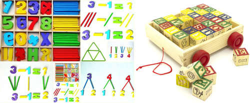 2 in 1 - Kids Blocks and Numeric Box Set