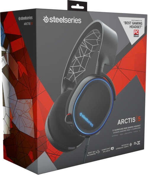 Steelseries ARCTIS 5 - 7.1- RGB - BLACK - Xbox ONE/PC/PS4/ 3.5mm Jack (Brand new and factory sealed)