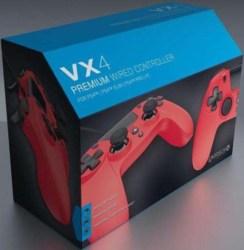 Gioteck VX-4 Premium Wired controller for PS4 - RED (New and Sealed)