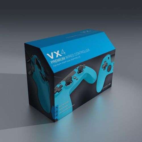 Gioteck VX-4 Premium Wired controller for PS4 - BLUE (New and Sealed)
