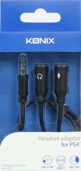 KONIX Headset Adapter - PS4 (New and Sealed)(Branded as for ps4 but universal )