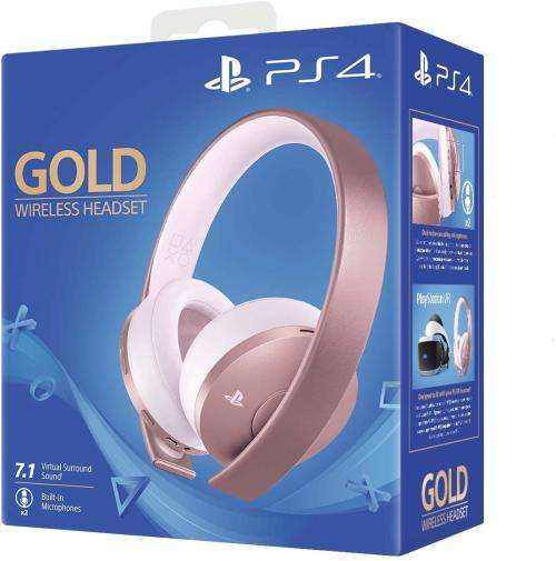 PlayStation Gold Wireless Headset (PS4)(Rose Gold) - (New And Sealed)