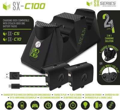 Stealth - SX-C100 Twin USB Charging Dock With Play & Charge Cable -  Xbox One