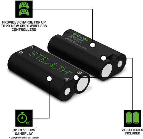 Stealth - SX-C10X Twin Rechargeable Battery Packs -  Xbox Series X/S and Xbox One