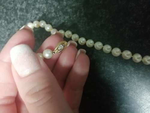 STUNNING Vintage 14K Yellow Gold and Pearl necklace and bracelet