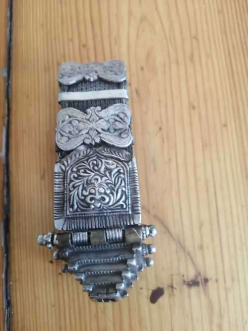 Vintage Silver tribal hand made bracelet, lots of detail and very unique from Saudi Arabia