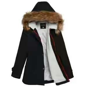 Faux fur hooded Parka jacket