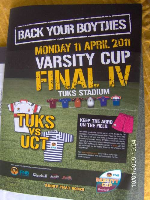 2011 Varsity Cup Final & 5 UJ Programs