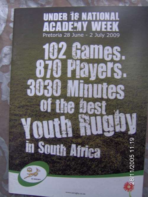 2009 U18 Academy Week Program