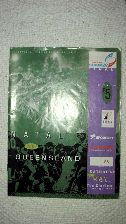 Rugby Programme 1994 Super 10 Final