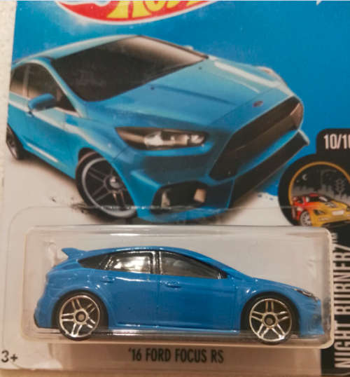 Hot Wheels Imported Long Card '16 Ford Focus RS