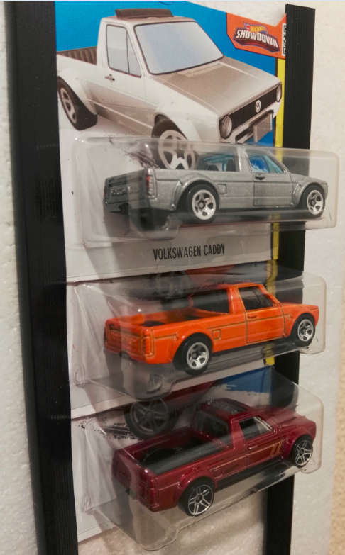 Hot Wheels VW Caddy's Set Silver, Orange, Red.