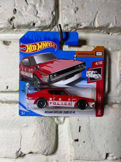 Hot Wheels 1/64 Nissan Skyline 2000 GT-R Red Police