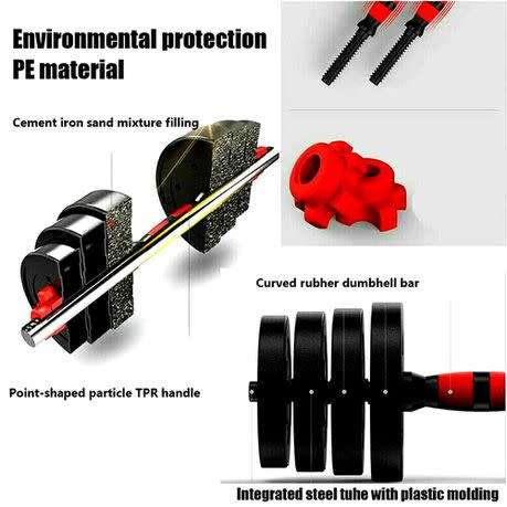 Plastic Cement Mixture Adjustable Dumbbell with Barbell  20kg