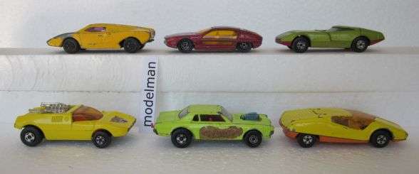 6 ENGLISH 1/75 SERIES MATCHBOX SUPERFAST CARS
