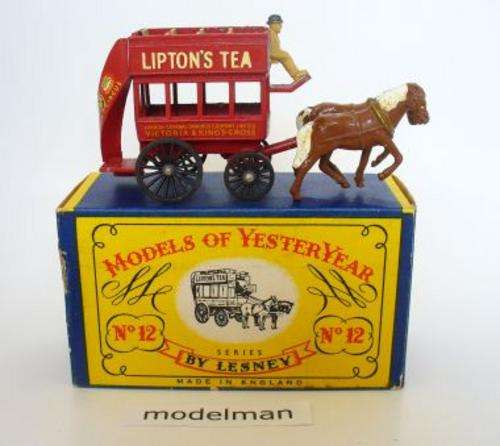 MATCHBOX OLD YESTERYEAR--HORSE DRAWN BUS --BOXED