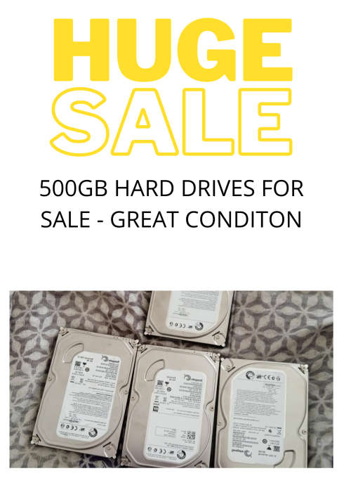 Various 500GB Hard Drives for Sale - Great Condition must Go