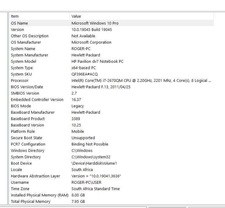 HP Pavillion DV7 Entertainment Computer - Great Condition well Looked after