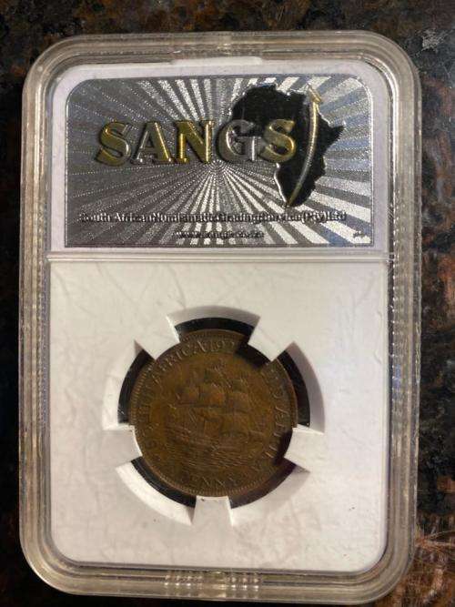 **1929** SA  1/2d  (SANGS GRADED) AU55