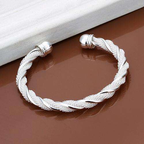 STERLING SILVER TWIST NET BRACLET
