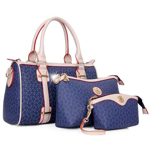 Trendy Women's Tote Bag With Floral Print and Metallic Design
