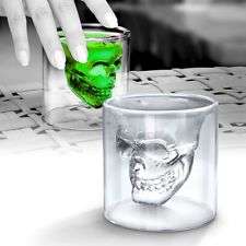 Crystal Skull Head 2oz Shot Glass (Double Tot)