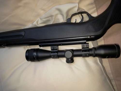 GAMO CFX 4.5MM AIR RIFLE WITH NIKKOSTERLING MOUNTMASTER 4X32 SCOPE