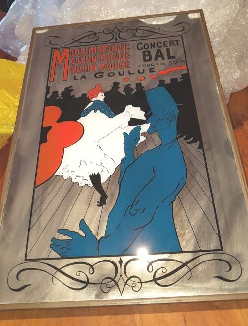 VINTAGE BAR MIRROR - "MOULIN ROUGE"