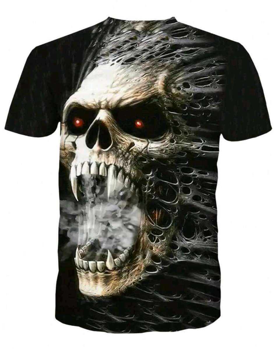 3 D printed skull T shirt