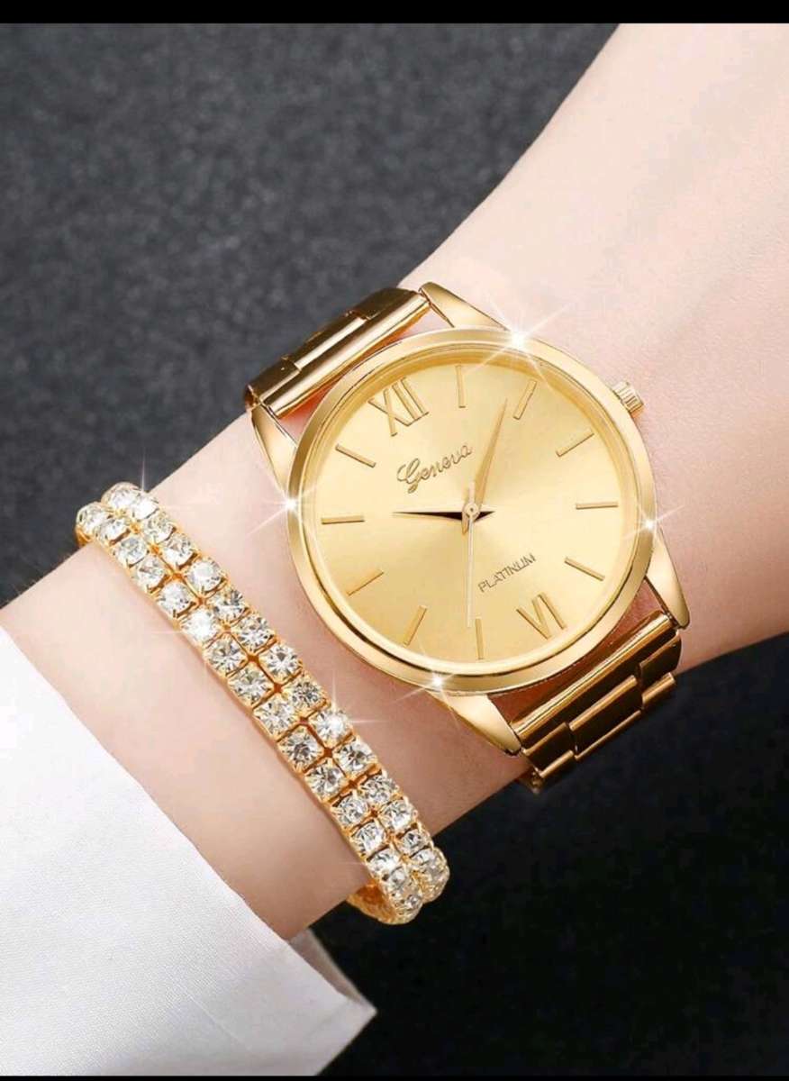 2pc woman luxurious Quartz Watch set