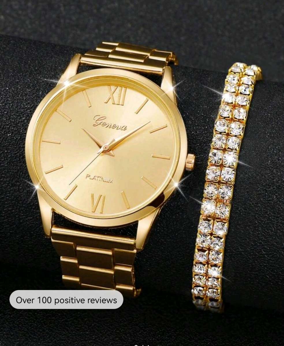 2pc woman luxurious Quartz Watch set