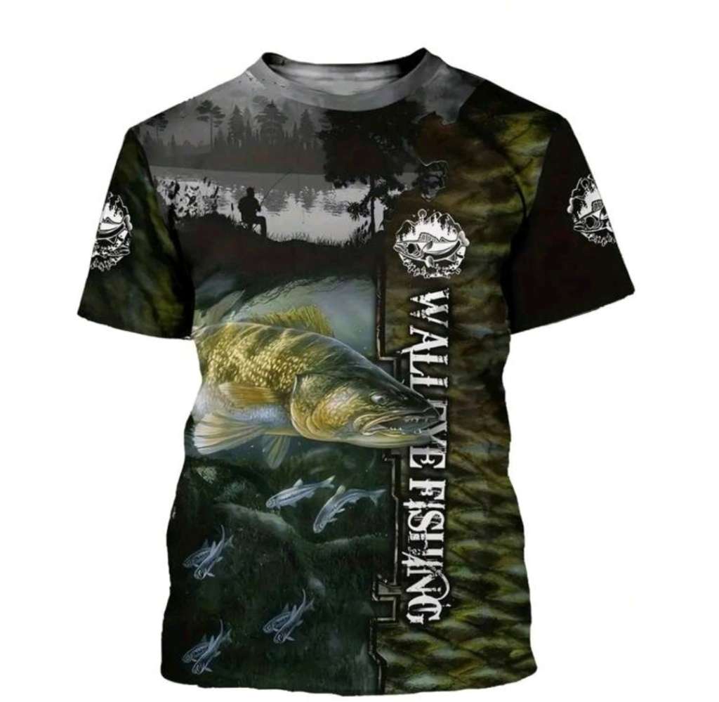 3 D fishing T shirt
